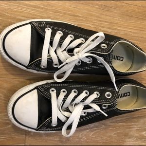 Women’s black “leather” converse size 7